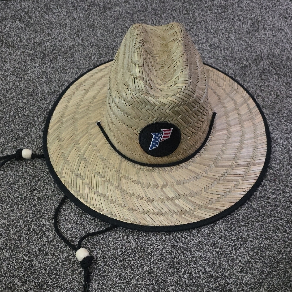 1st PHORM Men's Straw Hat with Black Trim